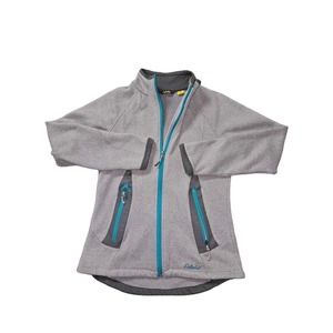 Cabela's Sweater Sweatshirt Woman's Gray Full Front Zip Outdoor Activewear